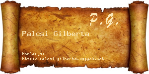 Palcsi Gilberta névjegykártya